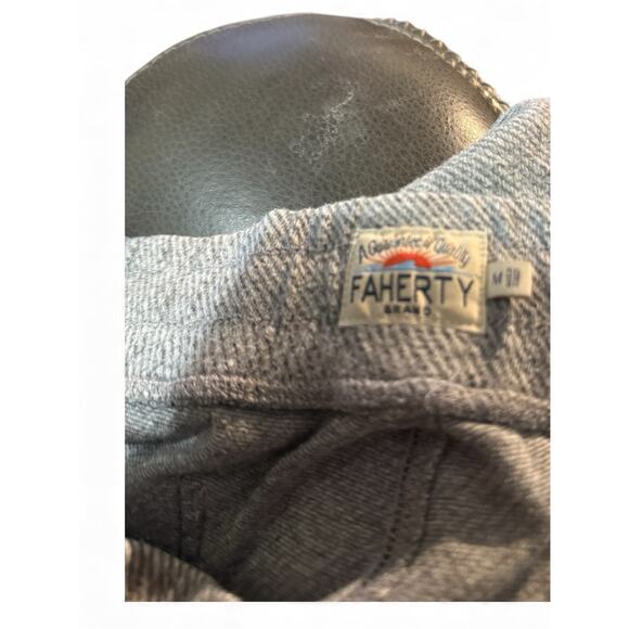 Faherty Men's Medium Whitewater in grey loop Joggers pants - Picture 3 of 4